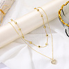 Alloy Heart Pendant Double-Layer Necklaces for Women FS-WG8D9FE-01-4