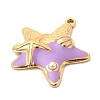 304 Stainless Steel Enamel Pendants STAS-P431-31G-01-2