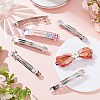18pcs Iron Hair Barrette Findings IFIN-SC0001-67-4