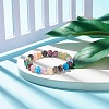8.5MM Imitation Gemstone Glass Round Beads Stretch Bracelet for Women X-BJEW-JB07415-4