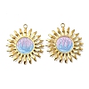 304 Stainless Steel Enamel Pendants STAS-Z163-25G-1