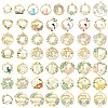 28Pcs 7 Styles Alloy Enamel Pendants ENAM-YW0004-90-2