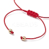 Christmas Glass Braided Bead Bracelets BJEW-JB10892-03-4