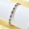 Brass Enamel Link & Charm Bracelets BJEW-Z094-02G-03B-2