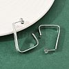 304 Stainless Steel Trapezoid Stud Earrings EJEW-P324-13P-2