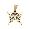 Butterfly 304 Stainless Steel Pendants STAS-M121-12G-1