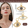 8Pcs Rack Plating Brass Cubic Zirconia Pendants KK-BBC0023-62-2