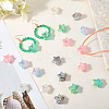 60Pcs 5 Colors UV Plating Transparent Crackle Acrylic Beads OACR-PA0001-04-7