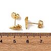 Brass Micro Pave Clear Cubic Zirconia Earrings LS-EJEW-D328-03G-01-5