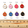 40Pcs 8 Colors Mother's Day Alloy Enamel Charms ENAM-FP0001-91-3