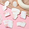 120Pcs 4 Styles Flower Printed White Cardboard Necklace & Earring Display Cards CDIS-YW0001-14-4