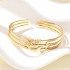 304 Stainless Steel Cuff Bangles for Women BJEW-B120-07G-03-2