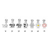 316L Surgical Stainless Steel White Enamel Tongue Rings WGBFDF9-06-2