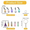 DIY Iron & Glass Bottle with Faux Suede Tassel Pendant Keychain Making Kits DIY-YW0009-99-2