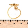 304 Stainless Steel with Glass Rhinestone Open Cuff Rings RJEW-Z132-05G-3