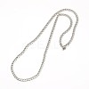 Tarnish Resistant 304 Stainless Steel Curb Chain/Twisted Chain Necklace Making LS-STAS-A028-N109P-1