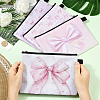 4Pcs 4 Styles Rectangle with Bowknot Printed Polyester Cosmetic Zipper Pouches ABAG-SP0001-51A-4