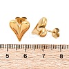Ion Plating(IP) 304 Stainless Steel Heart Stud Earrings for Women LS-EJEW-F300-09G-3