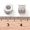 Brass Micro Pave Clear Cubic Zirconia Beads KK-U028-20P-3