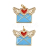 Brass Micro Pave Cubic Zirconia Pendants KK-L241-04G-1