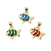 Brass Enamel Pendants KK-H267-116B-1