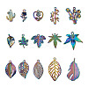 30Pcs 15 Style Rainbow Color Alloy Pendants FIND-BY0001-18-2