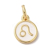 Real 18K Gold Plated Brass Enamel Charms KK-L216-001G-H02-1