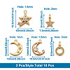 10Pcs 5 Style Brass Micro Pave Clear Cubic Zirconia Pendants ZIRC-BT0001-01G-7