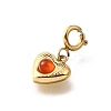Heart 304 Stainless Steel Pendant Decorations STAS-H202-29G-2