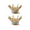 Alloy Rhinestone Crown Beads FIND-NH0001-19G-1