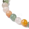 Natural Mixed Stone Round Beaded Stretch Bracelets BJEW-JB09917-04-3