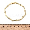 Bamboo Brass Micro Pave Clear Cubic Zirconia Link Chain Bracelets BJEW-C130-05G-5