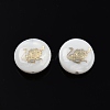 12Pcs 12 Patterns Natural Freshwater Shell Beads SHEL-N003-32-2