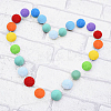 Felt Ball Garlands AJEW-CJC0001-41B-1
