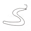 Non-Tarnish 304 Stainless Steel Curb Chain Necklace for Men Women NJEW-K245-015A-1