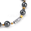 Synthetic Non-magnetic Hematite Beaded Stretch Bracelets for Women Men BJEW-F480-02E-3