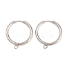 316 Stainless Steel Huggie Hoop Earring Findings EJEW-B158-01G-P-1