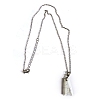 Natural Howlite Trapezoid Pendant Necklaces PW-WG52881-12-1