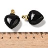 Natural Obsidian Perfume Bottle Pendants G-Z039-03G-04-3
