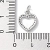 Rack Plating Brass Micro Pave Clear Cubic Zirconia Pendants KK-Z039-15P-3