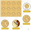 34 Sheets Self Adhesive Gold Foil Embossed Stickers DIY-WH0509-085-3