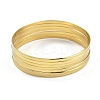 7Pcs Flat Vacuum Plating PVD Vacuum Plating 201 Stainless Steel Bangles Sets for Women BJEW-F476-07G-03-1