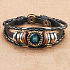 12 Constellations PU Leather Multi-strand Bracelets WGFD09F-12-1