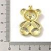 Brass Micro Pave Cubic Zirconia Pendants KK-Z042-30G-02-3