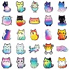 50Pcs Cartoon Cat Paper Sticker LS-STIC-C012-02-4