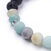 Natural Flower Amazonite Stretch Bracelets BJEW-JB03422-02-2