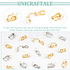 20Pcs 2 Colors 304 Stainless Steel Clip-on Earring Findings with Imitation Pearl Plastic Beaded STAS-UN0054-72-5