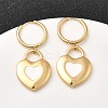 304 Stainless Steel Heart Hoop Earrings EJEW-P329-04G-1