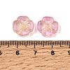 Baking Paint and Golden Metal Enlaced Glass Beads GL-CBA1477-16A-3