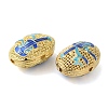 Rack Plating Brass Enamel Beads KK-P276-26C-04G-2